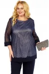 Блузка Элль-Стиль 2435/1 а темно-синий