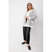 Кардиганы Kaloris 2256 белый+черный