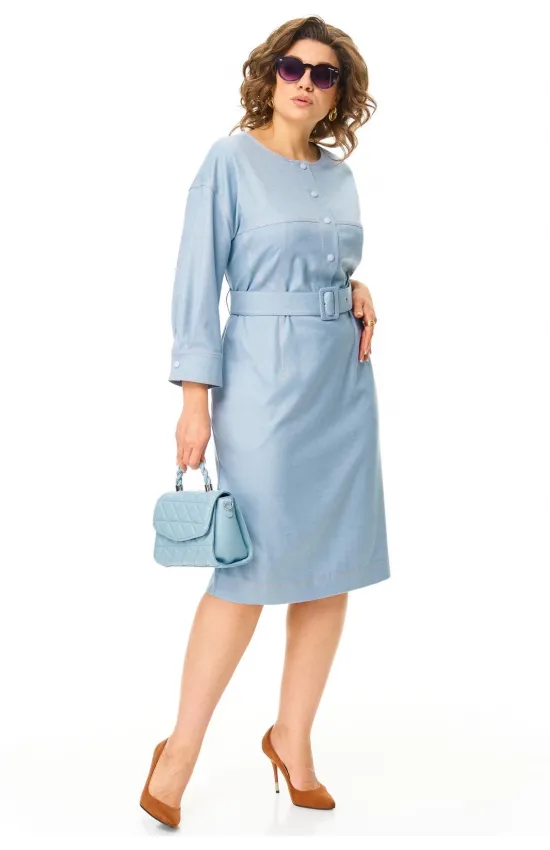 Платье Карина Делюкс М-1369 голубой