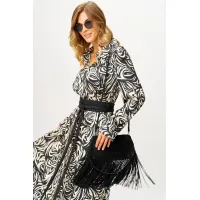 Платье Laikony L-943 черно-белый Платье Laikony L-943 черно-белый