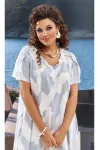 Платье Vittoria Queen 25603 молочный, серо-голубой