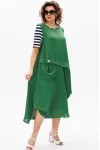 Платье Michel Chic 2178 зелёный+полоска