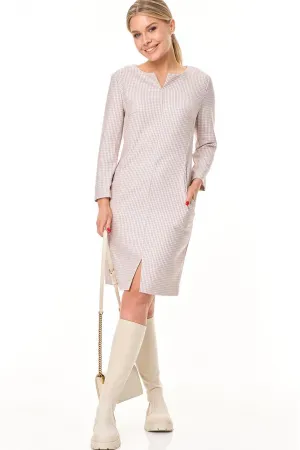 Платье Talia Fashion 410 геометрический  мелкий принт в светлых оттенках