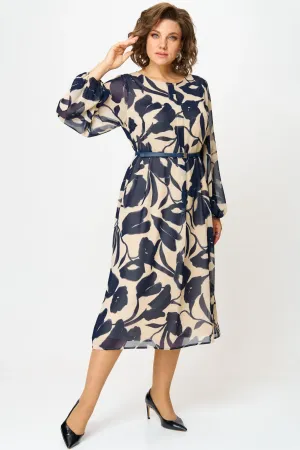 Платье Карина Делюкс М-1374 синий
