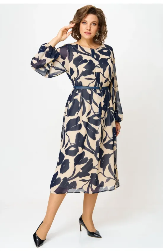 Платье Карина Делюкс М-1374 синий