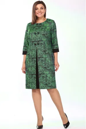 Платье Lady Style Classic 1758/7 черный с зеленым
