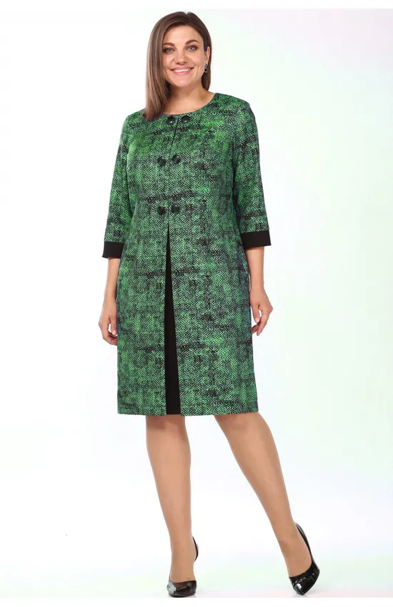 Платье Lady Style Classic 1758/7 черный с зеленым