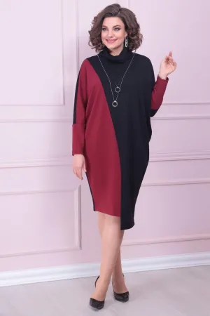 Платье Ladis Line 1519 вишня+черный