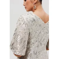 Платье Mislana 1037/1 серебро