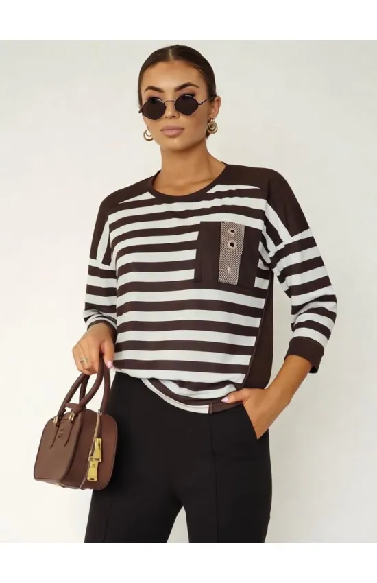 Блузка Nika.pl 0203104 Emi-31 Коричневый