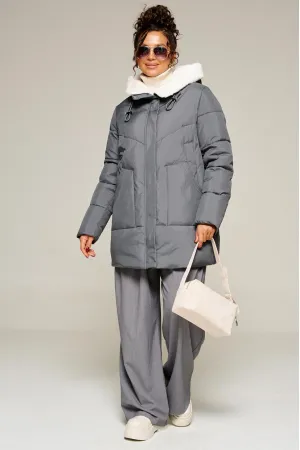 Пальто Beautiful & Free 8021 графитовый