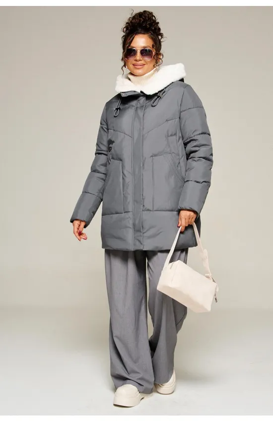 Пальто Beautiful & Free 8021 графитовый Пальто Beautiful & Free 8021 графитовый