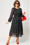 Платье Eva Grant 7177 черный в горох