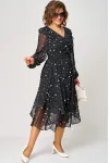 Платье Eva Grant 7297В черный в белый горох Платье Eva Grant 7297В черный в белый горох