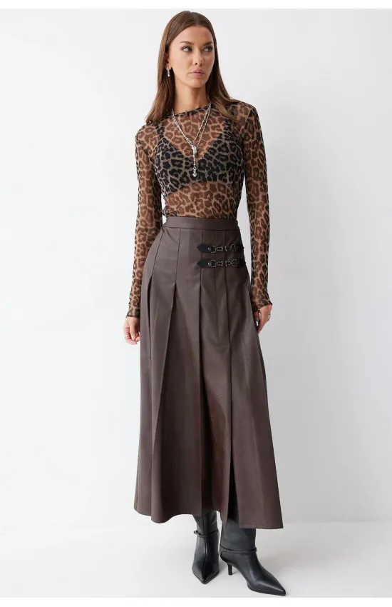 Юбка Люше 4223 коричневый
