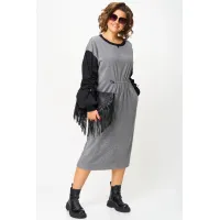 Платье Карина Делюкс М-1401 серый