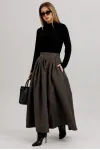 Юбка Faufilure С947 коричнево-серый Юбка Faufilure С947 коричнево-серый