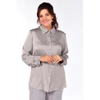 Блузка Ольга Стиль С962 серый