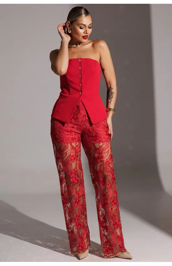 Брюки Мода-Юрс 25-2953 красный