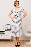 Платье Мода-Юрс 2690 белый_горох