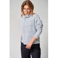 Кофта Laikony L-001-1 клетка графит Кофта Laikony L-001-1 клетка графит