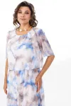 Платье Alani 2370 белый+голубой+бежевый