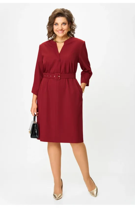 Платье Карина Делюкс М-1378 бордо