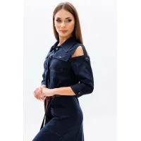 Платье Миа Мода 1551-2 темно-синий