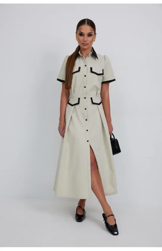 Платье Vesnaletto 4401 оттенки бежево-серый