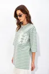 Майка Люше 4338 мята+белый (полоска)