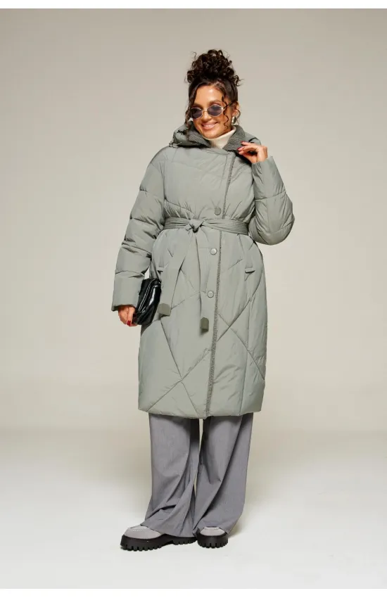 Пальто Beautiful & Free 8024 шалфей