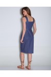 Платье Your Size 2084/170 Синий в мелкий горох