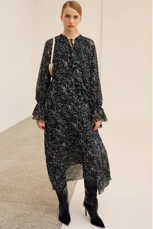 Платье Lokka 1681Р черный/мультиколор