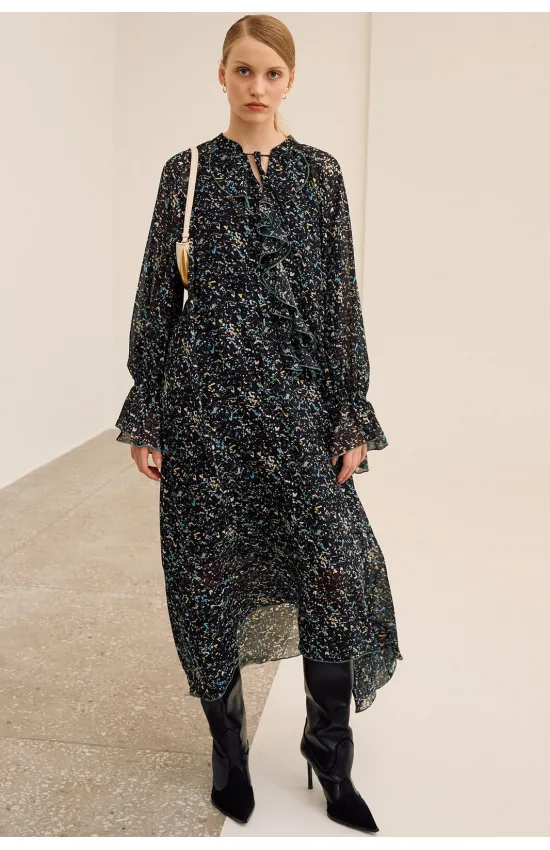 Платье Lokka 1681Р черный/мультиколор