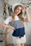 Блузка Nika.pl 0303902 Hajdan-39 Темно-синий полоска