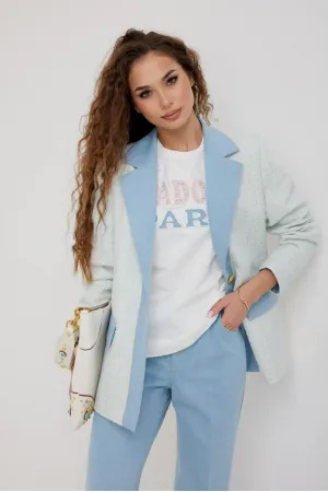 Пиджак Vesnaletto 4375 белый+голубой