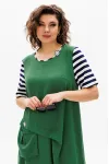 Платье Michel Chic 2178 зелёный+полоска
