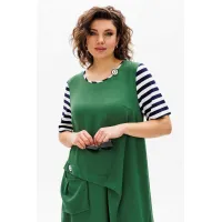Платье Michel Chic 2178 зелёный+полоска