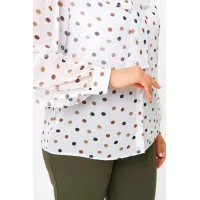 Блузка Дали 7011.1 белый в горох
