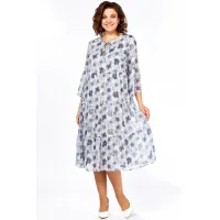 Платье Lady Style Classic 3007/1 синий с серым