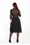 Платье I3I Fashion 102/1 черное в белый горошек