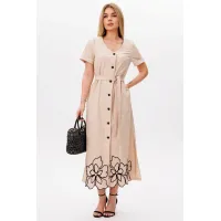 Платье Faufilure C1767 Бежевый Платье Faufilure C1767 Бежевый
