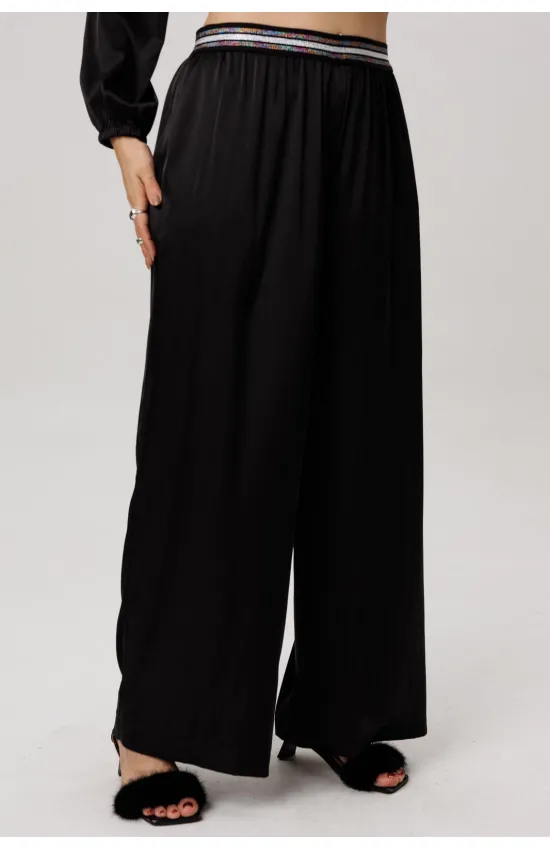 Брюки Anelli 1734 блестящий черный