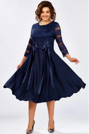 Платье Mira Fashion 5571-2 темно-синий
