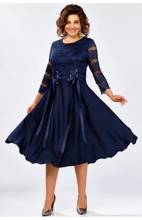 Платье Mira Fashion 5571-2 темно-синий