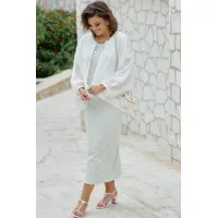 Платье Vittoria Queen 28693пл молочно-салатовый