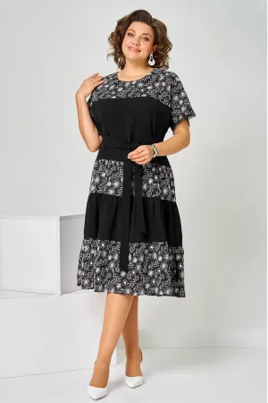 Платье Асолия 2715 черно-белый