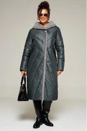 Пальто Beautiful & Free 8017 иссиня-черный