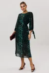 Платье Anelli 1733 Леопардовый изумруд