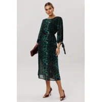 Платье Anelli 1733 Леопардовый изумруд